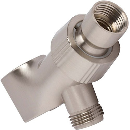 Adjustable Shower Arm Bracket - Brushed Nickel | Handheld Showerhead Holder With Anti-Slip O-Ring Grip, Brass Connector, Universal 1/2" Mount For Easy Bath Spa Install - color: Brushed Nickel