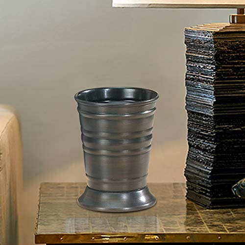nu steel Bogart Metal Tumbler, Makeup Brush Holder and Toothbrush Cup for Bathroom, Countertop, Desk, Dorm, College, and Vanity-Oil Rubbed Bronze, 3.5 x 3.5 x 4.5