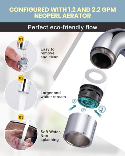 Bar Sink Faucet Single Hole: ARCORA Chrome Wet Bar Faucets - Prep Sink Faucet 360 Swivel - Small Kitchen Bathroom Faucet with cUPC Supply Lines - color: Chrome