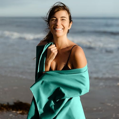 Hero Microfiber Large Beach Towel Compact for Travel (Aquamarine, 40" x 72") - color: Aquamarine, size: 40" x 72"