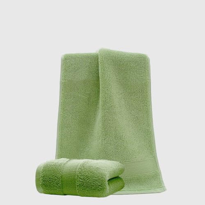 JININQ 2 Piece 100% Cotton Soft Hand Towels 13.4" x 29.5",Premium Face Towels Set for Bathroom,Gym,Home (Green) - color: Green