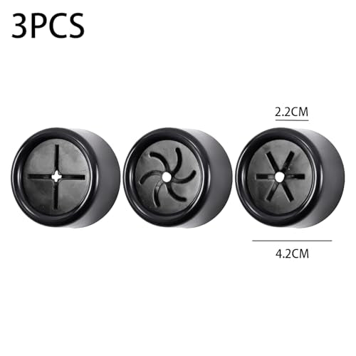3PCS Black Adhesive Push Towel Hook Round Wall Mount Dish Towels Holder Kitchen Hook Self Adhesive Waterproof Hand Towels Holder for Bathroom Kitchen Home (Rice Grain+Cross+Spiral 4.2x2.2cm) - color: Rice Grain+Spiral+Cross