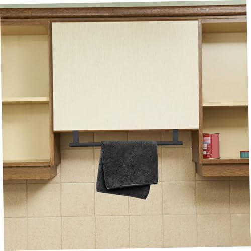 WOONEKY Stainless Steel Over Door Towel Rack Space-Saving Towel Holder for Bathroom and Kitchen and Stylish Cabinet Door Hanger for Multiple Finish