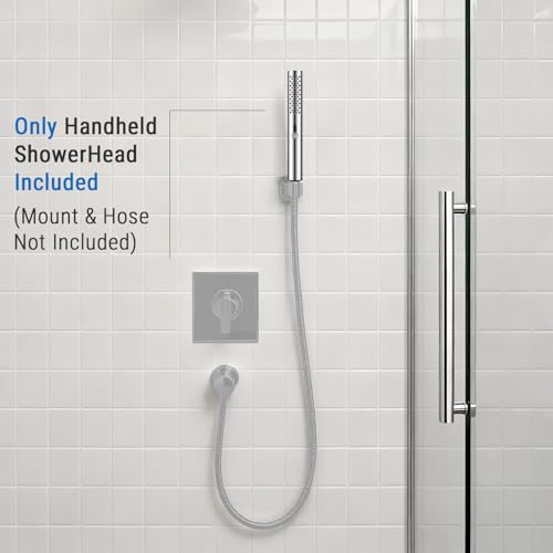 G-Promise All Metal Round 3 Function Handheld Shower Head(Chrome) | All Metal Construction, 3 Function Modes with Massage, Modern Look, Push Switch, Easy Installation - color: Chrome, style: Round