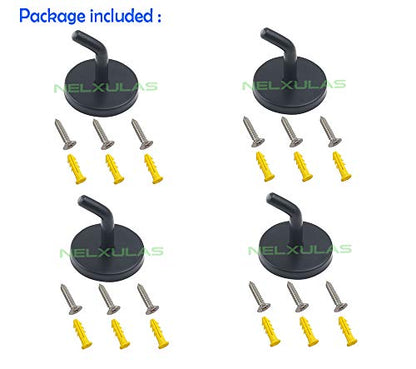 Classic Black Stainless Steel Heavy Duty Coat Hook, Durable Robe Hanger Wall Mount Hook, Perfect Touch Your Bathroom, Bedroom, Closets, Wardrobe, Kitchen (2", 4 PCS) - size: 2", 4 PCS