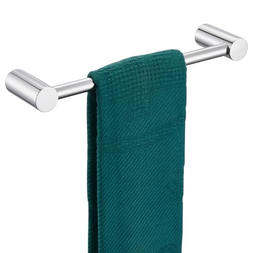 KOKOSIRI Towel Bar Chrome 16-Inch Single Rail Bath Towel Holder for Bathroom Wall Polished Stainless Steel Bathroom Hardware Wall Mounted, B4007CH-L16 - color: Polishd Chrome, size: 16-Inch