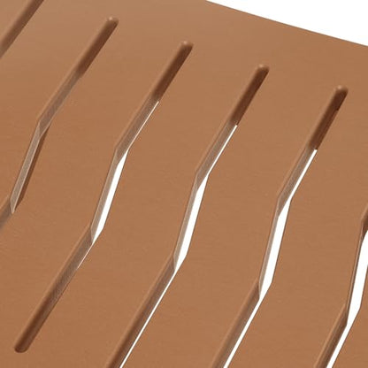 Sage HDPE Poly Plastic Waterproof Bathroom Shower Bench, Teak - color: Teak
