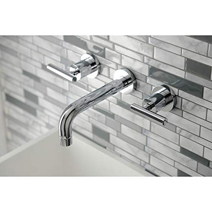 Kingston KS8121CML Wall Mount Bathroom Faucet, Polished Chrome - color: Polished Chrome