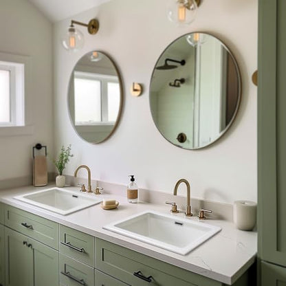 Enbol 20.6" x 14.5" Drop in Bathroom Sink Rectangule Vessel Sink Self-rimming Top Mount Bathroom Sink White Ceramic Lavatory Vanity with Overflow O2014-1 - style: 20.6" X 14.5"