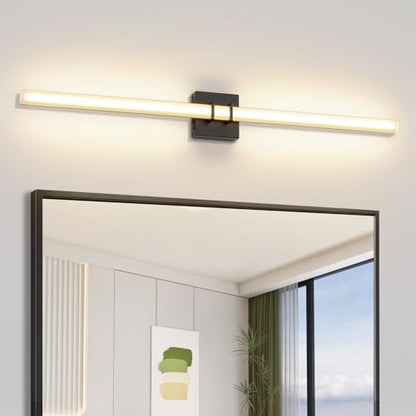 Modern Black Vanity Light Bar 40 Inch, 30W 5CCT Dimmable Bathroom Light Fixtures LED Wall Lighting Fixture - color: Black, size: 40 inch