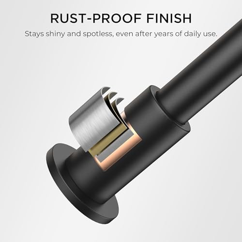 FORIOUS Bathroom Faucet 3 Hole, 360° Swivel 8 Inch Sink Faucet Matte Black | with Pop Up Drain, 2 Handles,for Sink Vanity RV Lavatory Farmhouse, 304 Stainless Steel, Lead-free, Leakproof - color: Matte Black
