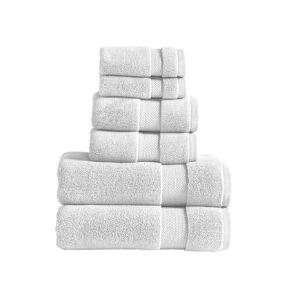Modern Threads Luxury 6-Piece Quick-Dry Towel Set – Plush & Ultra-Absorbent for Spa-Like Experience, White - color: White