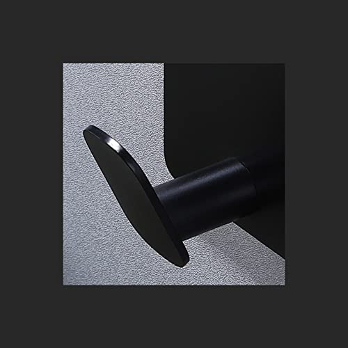 DELITON 26lb Heavy Duty Adhesive Towel Hooks, No-Damage 4 Pack Matte Black | High quality stainless steel, Strong adhesion, Suitable for bathroom kitchen for hanging coats bathrobes utensils umbrellas - color: Black