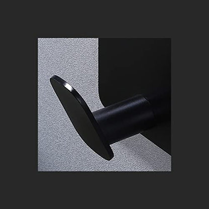 DELITON 26lb Heavy Duty Adhesive Towel Hooks, No-Damage 4 Pack Matte Black | High quality stainless steel, Strong adhesion, Suitable for bathroom kitchen for hanging coats bathrobes utensils umbrellas - color: Black