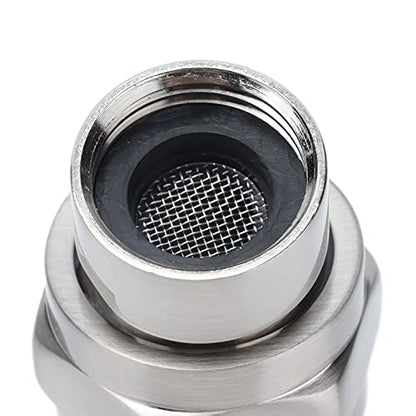Tyenaza Shower Head Swivel Ball Adapter, G1/2 Top Shower Adapter Adjustable Copper Shower Head Holder, Adjustable Pivot Ball to Adjust Showerhead Angle