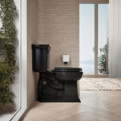 KOHLER 4639-RL-7 Cachet ReadyLatch Round Toilet Seat Soft Close, Black - color: Black, size: Round