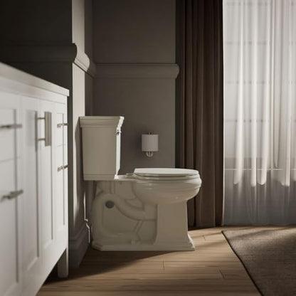 KOHLER K-4775-96 Brevia Round Toilet Seat with Quick-Release Hinges And Quick-Attach Hardware For Easy Clean, Biscuit (Pack of 2) - color: Biscuit, size: Round (Pack of 2)