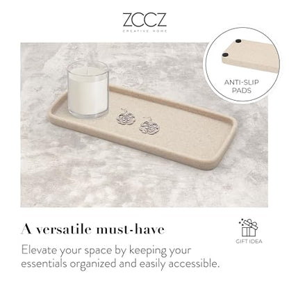 Bathroom Accessory Sets, 4 Pieces Bathroom Accessories Complete Set Vanity Countertop Accessory Set Marble Look, Includes Lotion Dispenser Soap Pump, Tumbler, Toothbrush Holder and Tray (Beige) - color: Beige