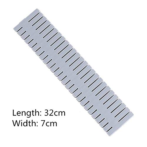 8pcs DIY Plastic Drawer Organizer Adjustable Drawer Dividers for Home Tidy Closet, Socks, Underwear, Office School Supplies, Kitchen Utensil Tools (Grey) - color: Gray