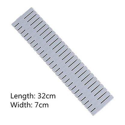 8pcs DIY Plastic Drawer Organizer Adjustable Drawer Dividers for Home Tidy Closet, Socks, Underwear, Office School Supplies, Kitchen Utensil Tools (Grey) - color: Gray