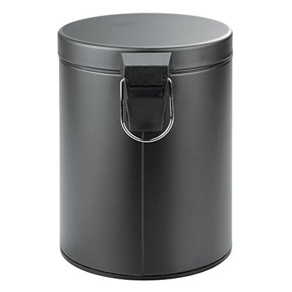 InterDesign 5-Liter Steel Step Waste Can with Bucket Insert – Matte Gray 5L - color: Matte Gray, style: Pack of 1