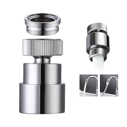 Faucet Aerator For Sink Faucet Adapter Chrome | 360° Swivel Faucet To Hose Adapter with 55/64 inch Female Thread, Included 1/2 inch Male Faucet Adapter