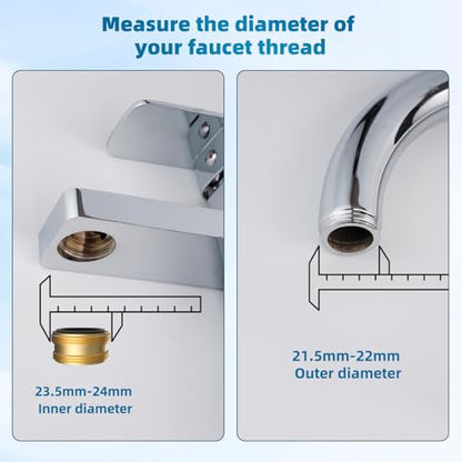 Hibbent Swivel Faucet Adapter Kit, Solid Brass 3/4" Garden Hose Connector, 360 Degree Kitchen Sink Faucet Adapter for Female & Male to Male, Brushed Nickel - color: Brushed Nickel, style: Female Thread