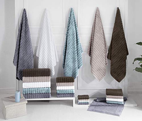 CTT - 2 Piece Bathroom Rugs Set, 100% Cotton Bath Mats, Comfy & Highly Absorbent Bathroom Floor Mats, Machine Washable | 20"x32" (Color) - color: Almond Beige