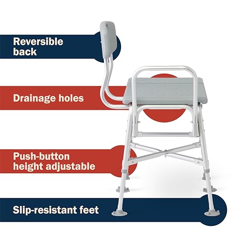 Dr Dunley Tub Transfer Bench with Anti-Slip Suction Feet (600 Pound Capacity) - size: 600 Pound Capacity