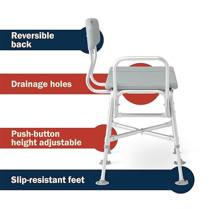 Dr Dunley Tub Transfer Bench with Anti-Slip Suction Feet (600 Pound Capacity) - size: 600 Pound Capacity
