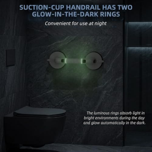 Upgraded Version Grab Bars for Bathtubs and Showers Suction Grab Bar, Heavy Duty Safety Shower Grab Bars for Seniors and Elderly, Handicap Bars for Bathroom Waterproof, White