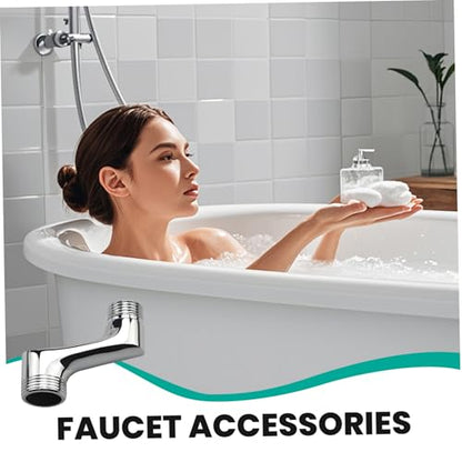 2Pcs Shower Head Adapter, Brass Shower Head Extender, Adjustable Swivel Arm, 1/2 3/4 Offset Connection, Excentric Toilet Connection