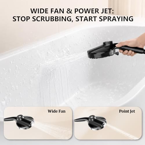 Dual Shower Head with Magnetic Handheld, Double Showerhead System, Black | High Pressure, Gifts for Two People 2 Person Couples Women Men, Adjustable, Easy Install, Renter-Friendly, SPA-Like - color: Black