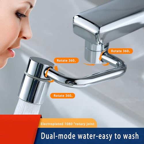 1080° Rotating Faucets Extender, 2 Modes Rotatable Faucet Aerator Extension | Dual water outlet modes, multi-directional adjustment, multiple accessory sets, simple and quick installation