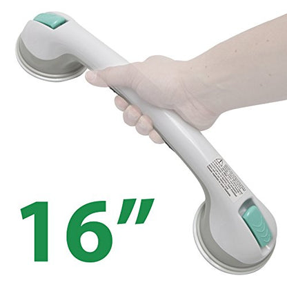 PCP Suction Grip Bathtub and Shower Safety Handle, White, 16 Inch - size: 16 Inch (Pack of 1)
