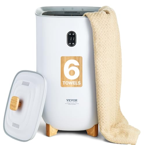 VEVOR Towel Warmers for Bathroom, 35 L Towel Warmer Bucket，Towel Dryer with Auto Shut Off for Spa Fits up to 6 Oversized Towels, Blankets, Clothes, Bathrobes, PJ's and More - color: White, style: 35L - Drying Mode