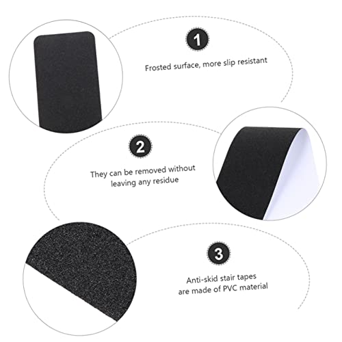 2pcs Non-Slip PVC Stair Tapes Anti-Skid Shower Stickers for Bathroom Safety Sturdy Waterproof Floor Non-Slip Strips for Steps and Bathtubs