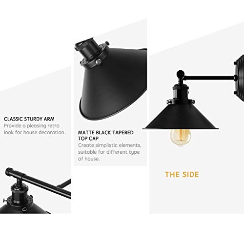 Upgrade Black Farmhouse Bathroom Light Fixtures, Vanity Lights for Bathroom | 32" Larger Size, Solid Metal Shade, Matte Black Vanity Light, 32"-48" Mirror, 3-Light Rustic Industrial Kitchen Wall Sconce - size: 3-Light