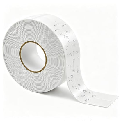 TOUSEA White 1.5"x10.5ft Self Adhesive Caulk Strip for Toilet, Tub, Kitchen | White or Clear Sealing Tape for Toilet, Tub, Sink, Bath Peel and Stick Backsplash - Renter Friendly, Easy Install - style: White-1.5IN-10.5FT-N01