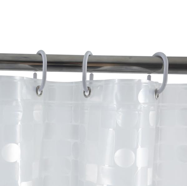 Short Clear Shower Curtain Liner 60 Inch Long, Waterproof Plastic Bathroom Curtain Liners, Semi Transparent, Hotel Quality, Machine Washable, 72 X 60 Inch - color: 3d-semi Sheer, size: 72"W x 60"L (Pack of 1)
