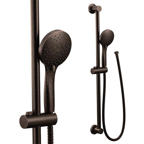 Moen Oil Rubbed Bronze Eco-Performance 5-Function Handheld Removable Shower Head, Adjustable 30-Inch Slide Bar and 69-Inch Long Hose, 3558EPORB - color: Oil Rubbed Bronze
