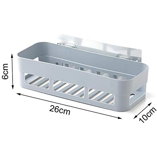 Wall Mounted Shower, No Drill Self Adhesive Shower Basket Storage Shelf Organizer for Home Bathroom 10.2x3.9x2.36in