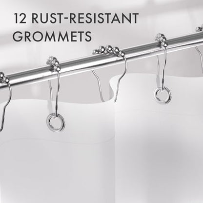 AmazerBath Fabric Shower Curtain, Cloth Khaki Shower Curtain Set with 12 Hooks, Washable Fabric Ombre Khaki and White Shower Curtain, Rustic Modern Bathroom Shower Curtain, 72x72 Inches - color: A- Khaki Ombre +12 Metal Hooks, size: 72"W x 72"L (Pack of 1