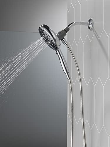 Delta Faucet 6-Spray SureDock Magnetic Shower Head with Handheld Spray, Chrome Shower Head with Hose, Showerheads & Handheld Showers, Handheld Shower Heads, Hand Shower, Chrome 75613 - color: Chrome