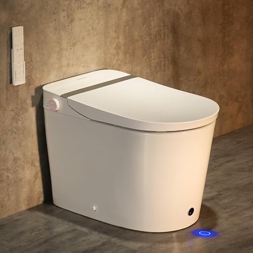 ADA Smart Toilet Bidet with Auto Open Close Heated Seat(K050Pro) | Bidet Toilet with Tank, 1000g MaP Quiet Flush, Comfort ADA Seat, Foam Shield, Dryer, Foot Sensor, Auto & Blackout Flush - color: K050Pro