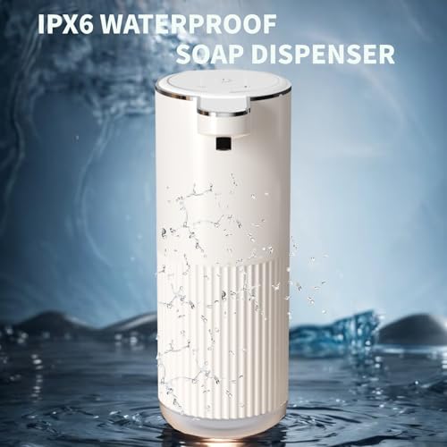2Pack Automatic Soap Dispenser, Touchless Foaming Soap Dispenser Bathroom,Upgrade Hand & Dish Electric Dispenser 4-Level Adjustable Waterproof Wall Mount Kitchen Auto Soap Pump for Thin & Thick Liquid - color: White, style: Foam 2Pack