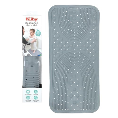 Nuby Cushioned Bath Mat | Gray - color: Gray