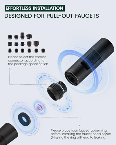 Metal Kitchen Faucet Head Replacement, Oil Rubbed Bronze | 2-Mode Pull Down Kitchen Faucet Spray Head with 15 Adapters, High Pressure Sink Sprayer Nozzle Stainless Steel - color: Oil Rubbed Bronze