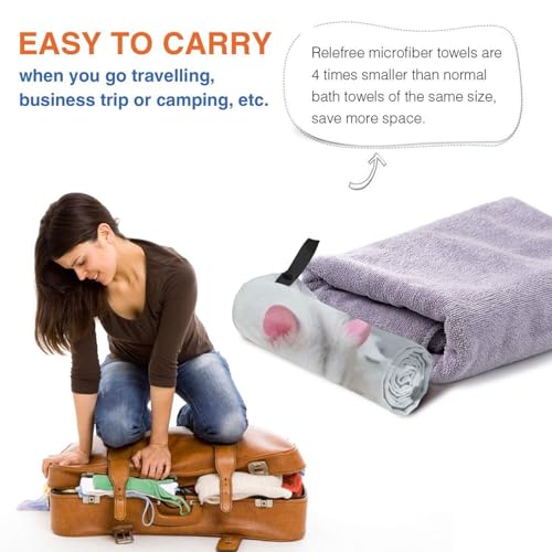 Cheese Hamster Quick Dry Bath Towels - Super Soft Bath Towels for Home, Spa, Gym, Travel - color: Cheese Hamster, size: 27.5"x55"