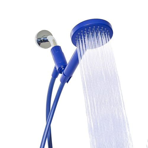 sproos! - Handheld Showerhead, High Pressure Performance, Blue | Colorful - Easy DIY Installation - Renter Friendly - 3 Spray Functions with Pause - Extra Long 70 Inch Flexible Hose - color: Blue